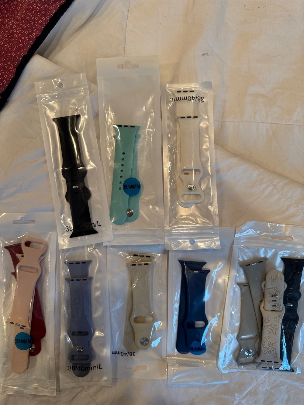 Silicone Smartwatch Bands — Black, Teal, White and Assorted Colors